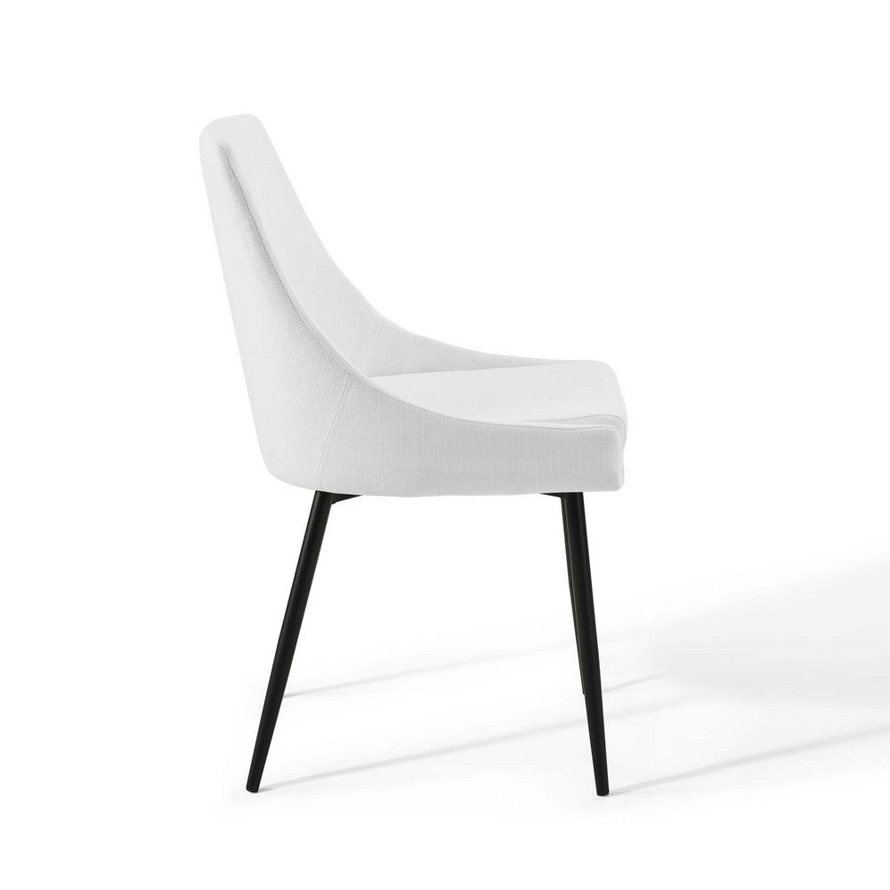 Viscount Upholstered Fabric Dining Chairs Set of 2 by Modway| White