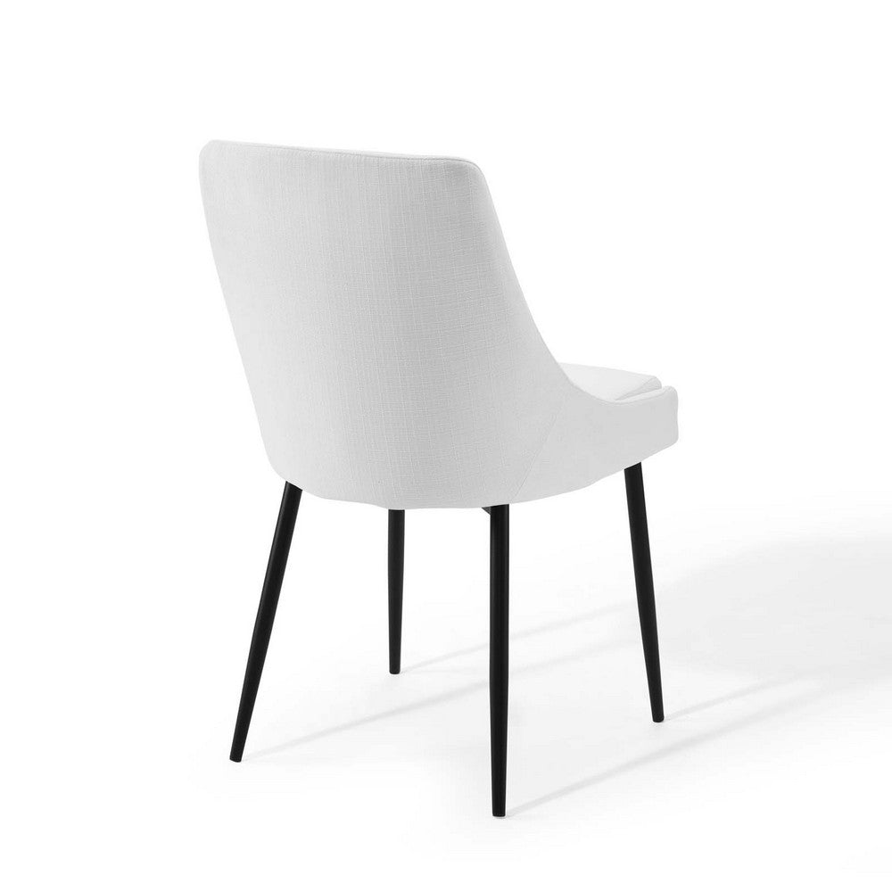 Viscount Upholstered Fabric Dining Chairs Set of 2 by Modway| White