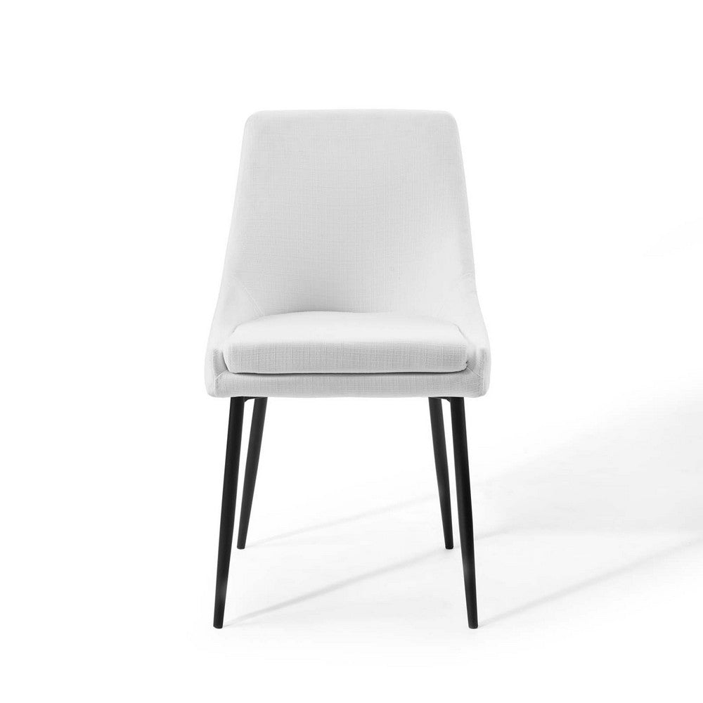 Viscount Upholstered Fabric Dining Chairs Set of 2 by Modway| White