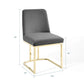 Amplify Sled Base Performance Velvet Dining Side Chair - No Shipping Charges