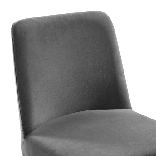 Amplify Sled Base Performance Velvet Dining Side Chair by Modway| Gray