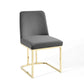 Amplify Sled Base Performance Velvet Dining Side Chair - No Shipping Charges