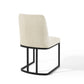 Amplify Sled Base Upholstered Fabric Dining Side Chair - No Shipping Charges