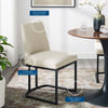 Amplify Sled Base Upholstered Fabric Dining Side Chair - No Shipping Charges