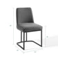 Amplify Sled Base Upholstered Fabric Dining Side Chair - No Shipping Charges