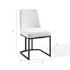 Amplify Sled Base Upholstered Fabric Dining Side Chair - No Shipping Charges