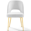 Modway Rouse Performance Velvet Dining Side Chair in White MDY-EEI-3836-WHI