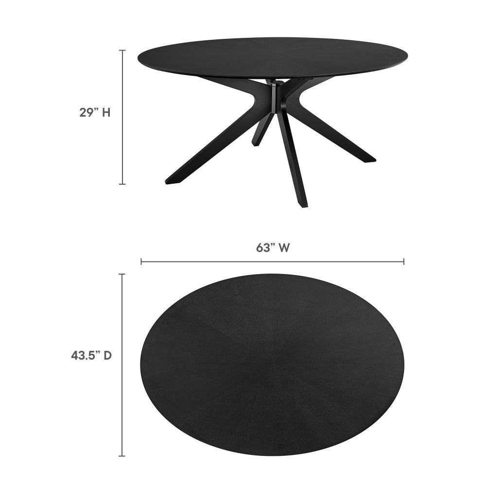 Crossroads 63’’ Oval Wood Dining Table by Modway