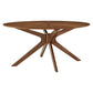 Modway Crossroads 63’’ Oval Wood Dining Table Walnut MDY-EEI-3848-WAL