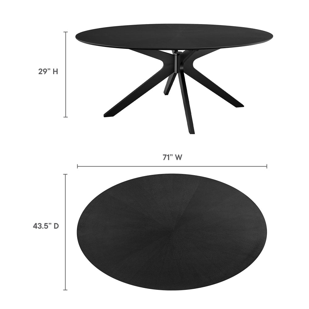 Crossroads 71’’ Oval Wood Dining Table by Modway