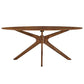 Modway Crossroads 71’’ Oval Wood Dining Table Walnut MDY-EEI-3849-WAL