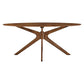 Modway Crossroads 71’’ Oval Wood Dining Table Walnut MDY-EEI-3849-WAL