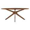 Modway Crossroads 71’’ Oval Wood Dining Table Walnut MDY-EEI-3849-WAL