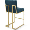 Privy Gold Stainless Steel Upholstered Fabric Counter Stool - No Shipping Charges