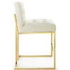 Privy Gold Stainless Steel Performance Velvet Counter Stool  - No Shipping Charges