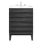 Modway Render Mid-Century Bathroom Vanity with Sink in Charcoal White MDY-EEI-3860-CHA-WHI