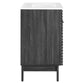 Modway Render Mid-Century Bathroom Vanity with Sink in Charcoal White MDY-EEI-3860-CHA-WHI