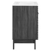 Modway Render Mid-Century Bathroom Vanity with Sink in Charcoal White MDY-EEI-3860-CHA-WHI