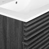 Modway Render Mid-Century Bathroom Vanity with Sink in Charcoal White MDY-EEI-3860-CHA-WHI