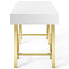 Modway Jettison Office Desk Gold White MDY-EEI-3861-GLD-WHI