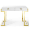 Modway Ring Office Desk Gold White MDY-EEI-3862-GLD-WHI