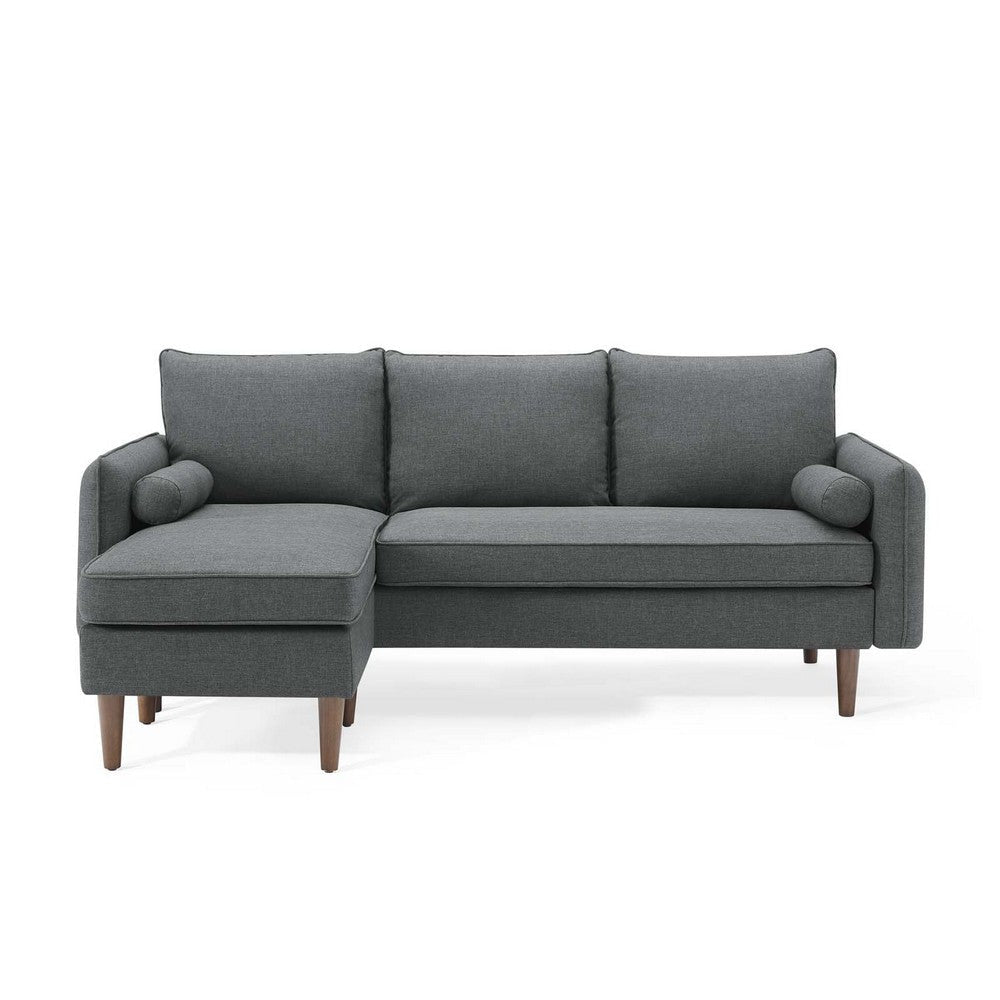 Modway Revive Right Or Left Sectional Modern Upholstered Fabric Sofa Couch Gray MDY-EEI-3867-GRY