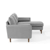 Modway Revive Modern Upholstered Fabric Right or Left Sectional Sofa Couch Light Gray MDY-EEI-3867-LGR