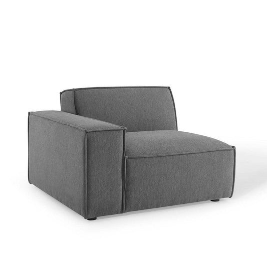 Modway Restore Upholstered Fabric Sectional Sofa, Left-Arm Chair, Charcoal