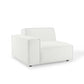 Modway Restore Upholstered Fabric Sectional Sofa, Left-Arm Chair, White