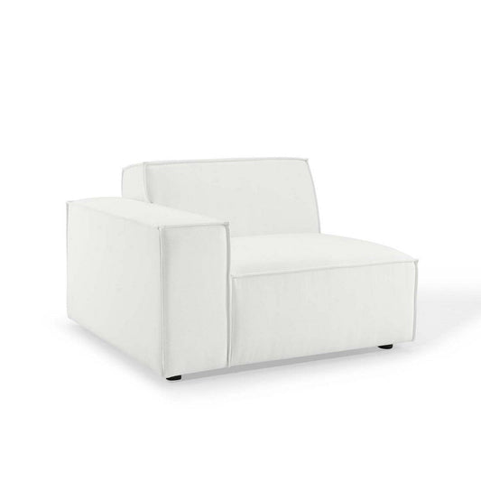 Modway Restore Upholstered Fabric Sectional Sofa, Left-Arm Chair, White