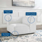 Modway Restore Upholstered Fabric Sectional Sofa Corner Chair White MDY-EEI-3871-WHI