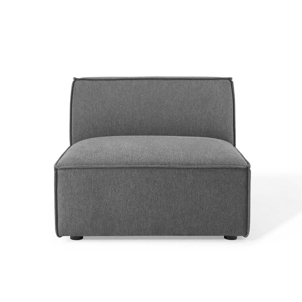 Modway Restore Upholstered Fabric Sectional Sofa Armless Chair Charcoal MDY-EEI-3872-CHA