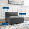 Modway Restore Upholstered Fabric Sectional Sofa Armless Chair Charcoal MDY-EEI-3872-CHA