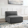 Modway Restore Upholstered Fabric Sectional Sofa Armless Chair Charcoal MDY-EEI-3872-CHA