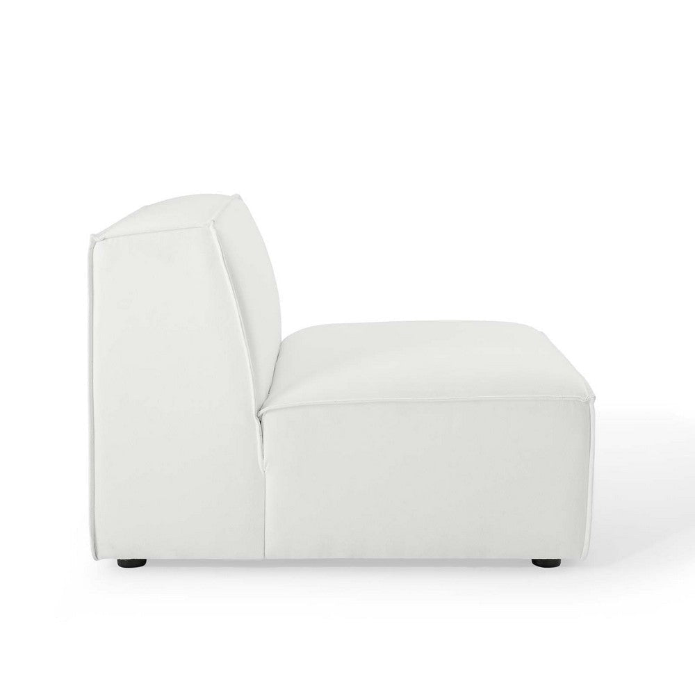 Modway Restore Upholstered Fabric Sectional Sofa Armless Chair White MDY-EEI-3872-WHI