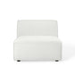 Modway Restore Upholstered Fabric Sectional Sofa Armless Chair White MDY-EEI-3872-WHI