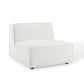 Modway Restore Upholstered Fabric Sectional Sofa, Armless Chair, White