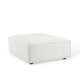 Modway Restore Upholstered Fabric Sectional Sofa Ottoman in White, 41.5 x 35 x 16.5