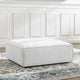 Modway Restore Upholstered Fabric Sectional Sofa Ottoman in White, 41.5 x 35 x 16.5