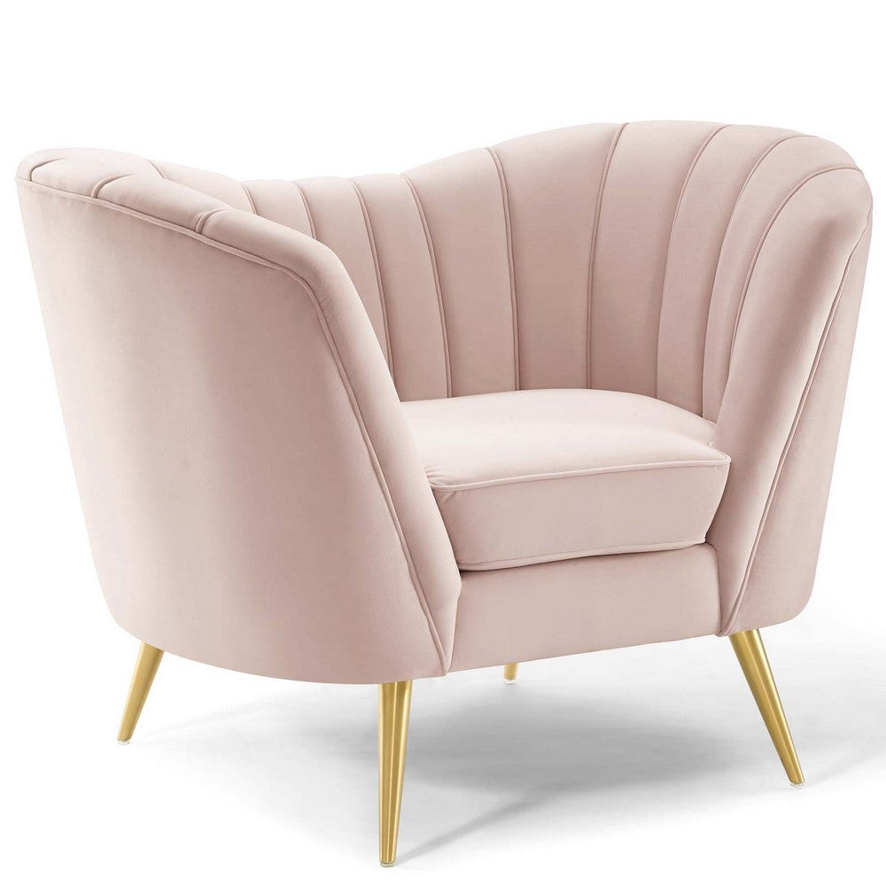 Opportunity Performance Velvet Armchair by Modway| Red