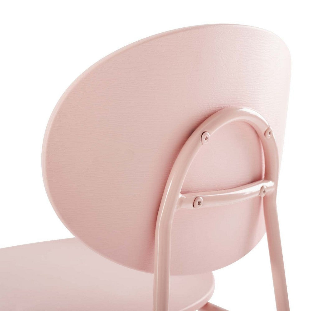 Modway Palette Modern Molded Plastic Accent Dining Chair in Pink - Set of 2 - Comes Fully Assembled MDY-EEI-3902-PNK