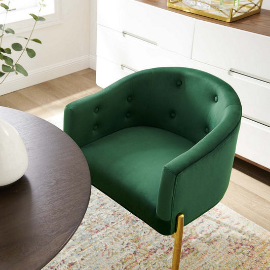 Savour Tufted Performance Velvet Accent Chair by Modway| Green