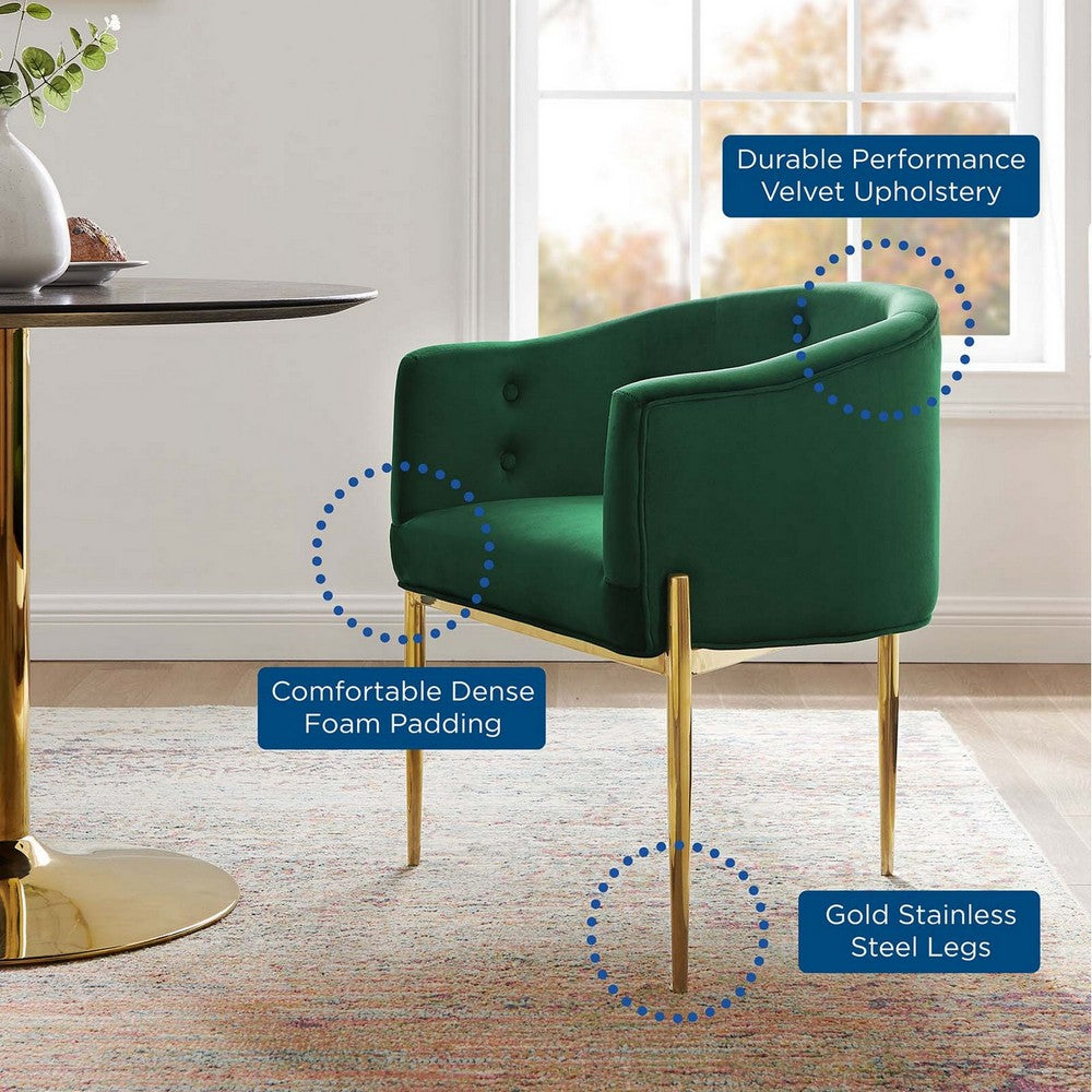 Savour Tufted Performance Velvet Accent Chair by Modway| Green