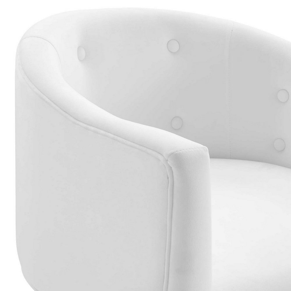 Modway Savour Tufted Performance Velvet Accent One Chair Navy MDY-EEI-3903-WHI