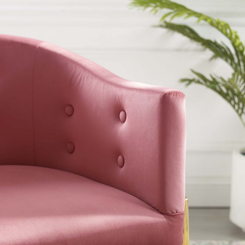 Savour Tufted Performance Velvet Accent Dining Armchair by Modway| Red