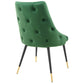 Modway Adorn Tufted Performance Velvet Accent Dining Side Chair Emerald MDY-EEI-3907-EME