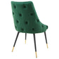 Modway Adorn Tufted Performance Velvet Accent Dining Side Chair Green MDY-EEI-3907-GRN