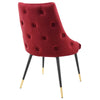 Modway Adorn Tufted Performance Velvet Accent Dining Side Chair Maroon MDY-EEI-3907-MAR