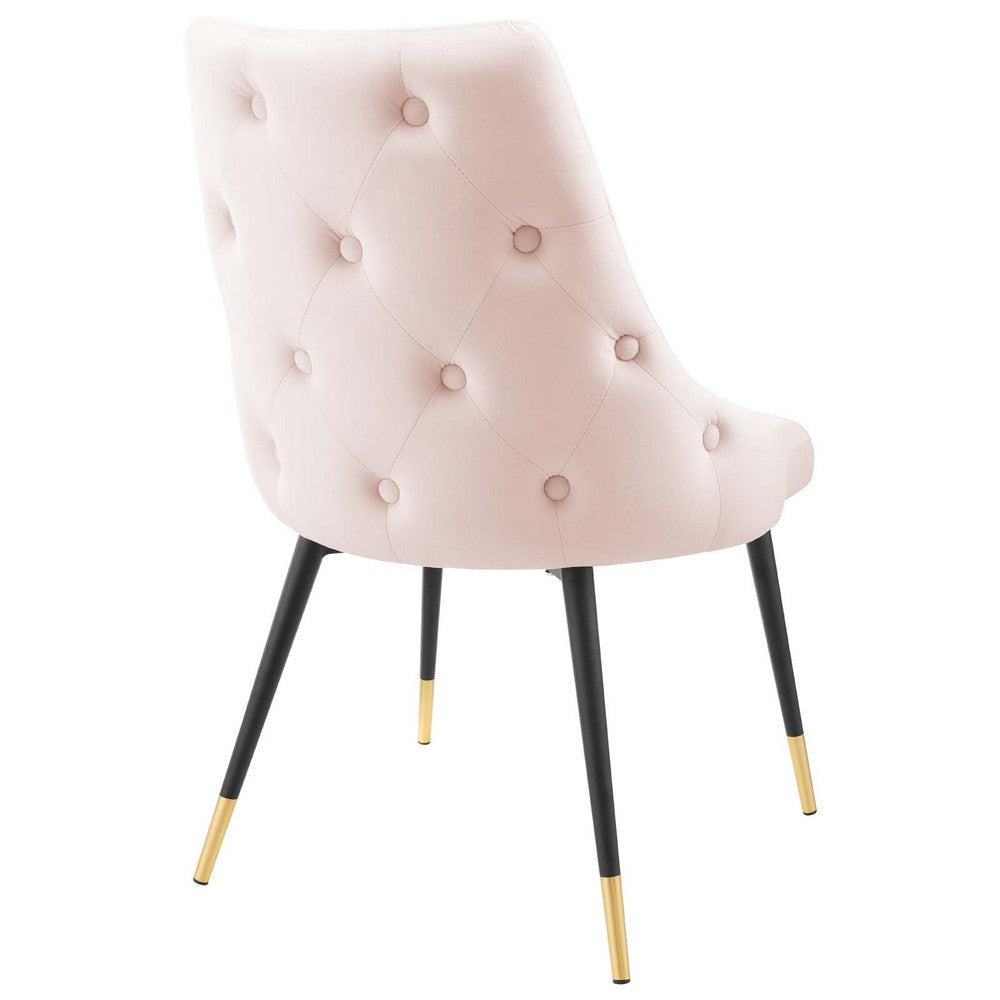 Modway Adorn Tufted Performance Velvet Accent Dining Side Chair Pink MDY-EEI-3907-PNK