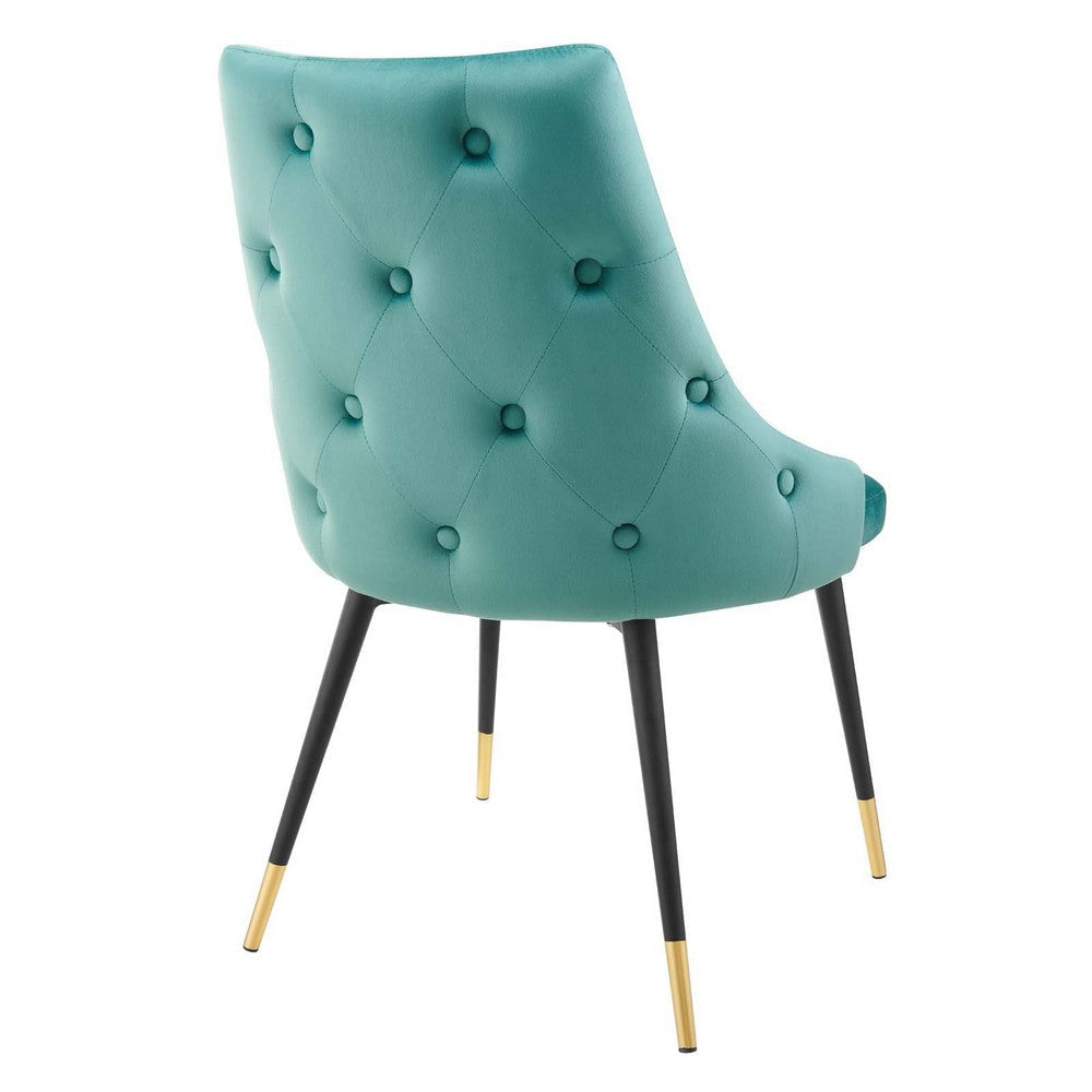 Modway Adorn Tufted Performance Velvet Dining Side Chair Teal 25D x 22W x 34H Inch MDY-EEI-3907-TEA